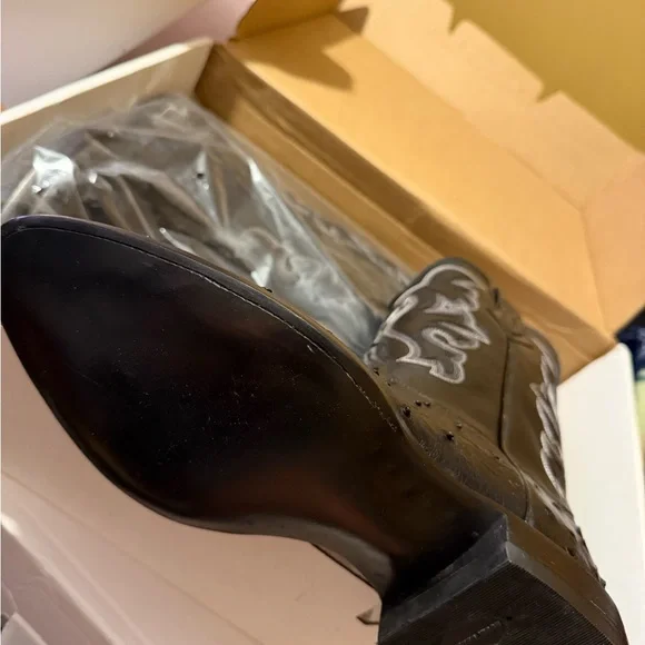 Custom Made Round Toe Black Ostrich